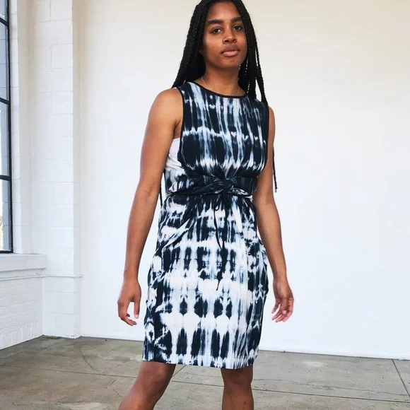 UZI NYC Hand Dyed Wrap Dress - Picture 2 of 7